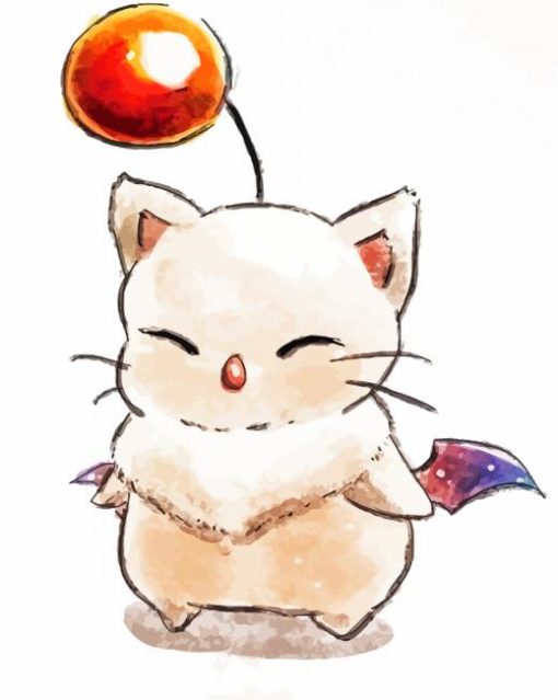 Moogle Final Fantasy Art Diamond Painting