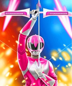Pink Power Rangers Anime Diamond Painting