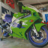 Purple And Green Kawasaki Ninja ZX 7R Diamond Painting