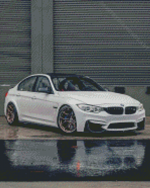 White BMW M3 F80 Car Diamond Painting