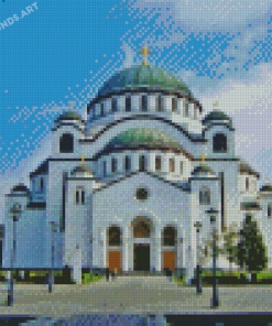 St Sava Church In Belgrade Serbia Diamond Painting