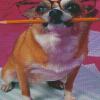 The Chihuahua With Glasses Diamond Painting