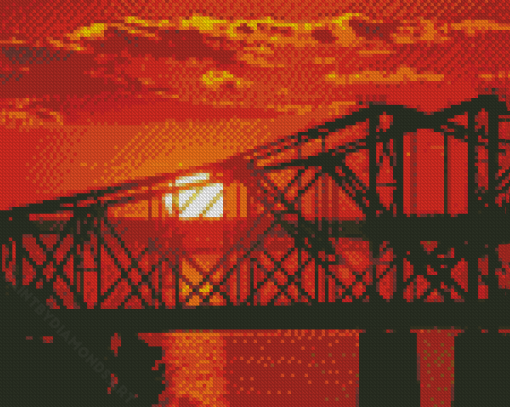The Mississippi River Bridge At Natchez Diamond Painting