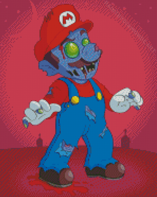 Zombie Mario Diamond Painting