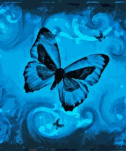 Aesthetic Blue Butterfly Diamond Paintign