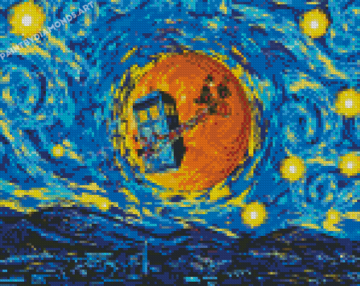 Aesthetic Dr Who Starry Night Diamond Painting