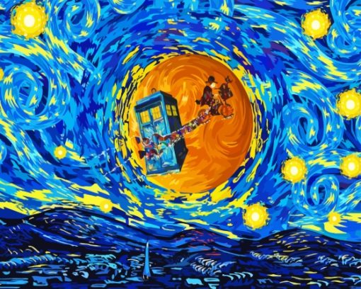 Aesthetic Dr Who Starry Night Diamond Painting