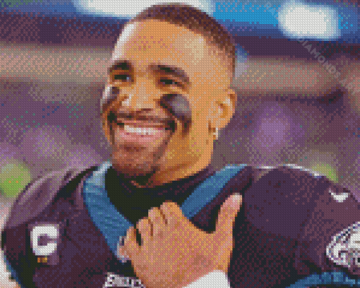 Aesthetic Jalen Hurts Diamond Painting