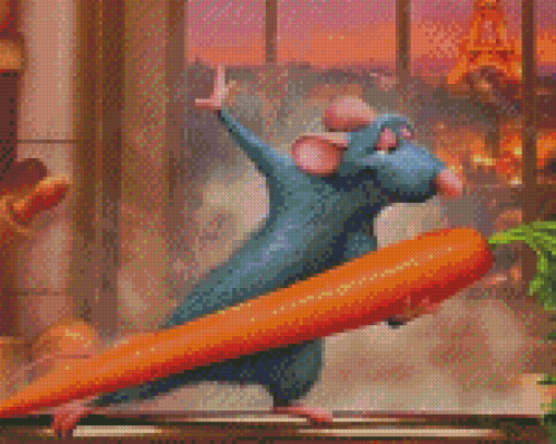 Aesthetic Remy The Rat Diamond Painting