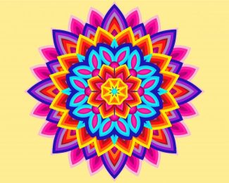 Colorful Mandala Flower Diamond Painting