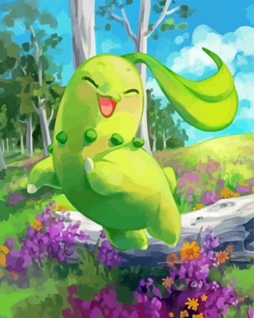 Cool Chikorita Diamond Painting