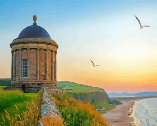 Mussenden Temple Sunset Diamond Painting