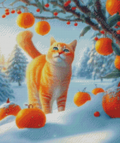 Orange Cat Diamond Painting