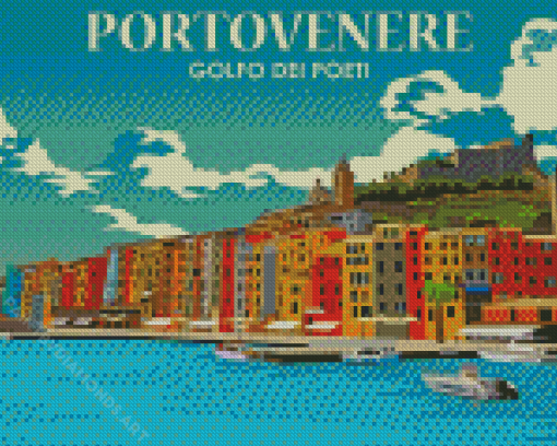 Porto Venere Italy Poster Diamond Painting