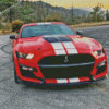 Red Mustang Shelby Gt500 Car Diamond Painting