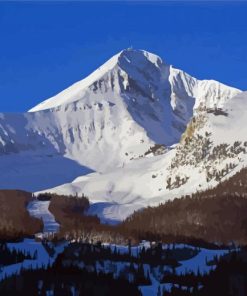 Snowy Mountain Big Sky Montana Diamond Painting