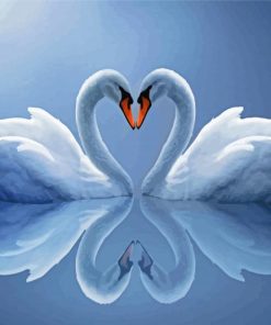 White Swan Couple Diamond Painting