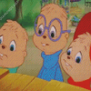 Alvin And The Chipmunks Cartoon Diamond Painting