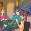 Anime Friends Playing Mahjong Diamond Painting