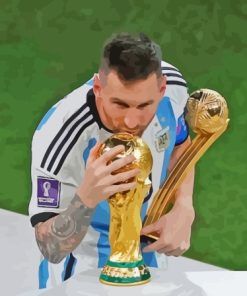 Argentina Messi Cup Diamond Painting