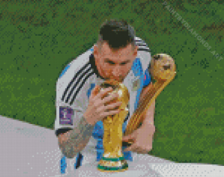 Argentina Messi Cup Diamond Painting