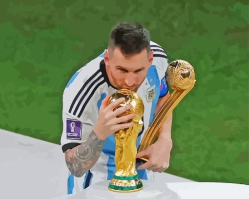 Argentina Messi Cup Diamond Painting