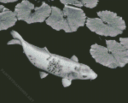 Black And White Koi Fish Diamond Painting