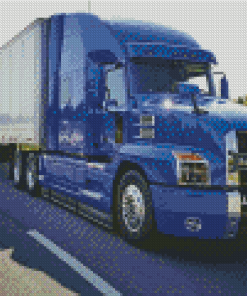 Blue Mack Truck Diamond Painting