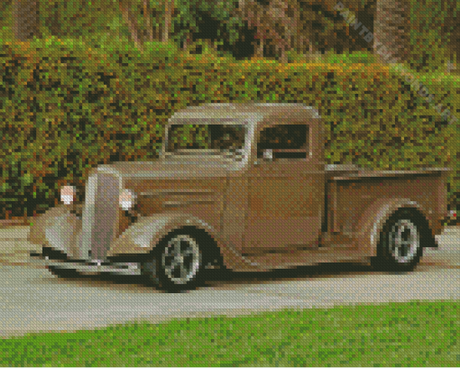 Brown 1936 Chevy Truck For Diamond Painting