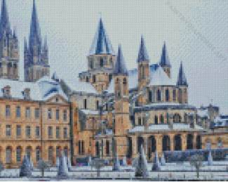 Caen Castle In Snow Diamond Painting