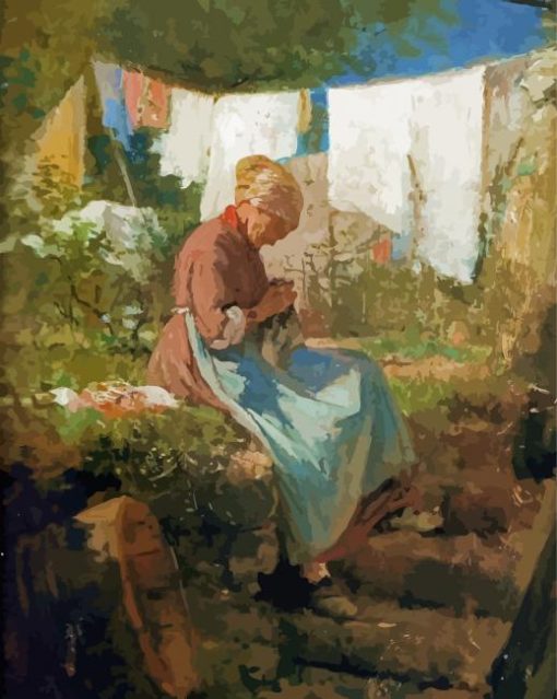 Cassatt Sewing Old Lady Diamond Painting