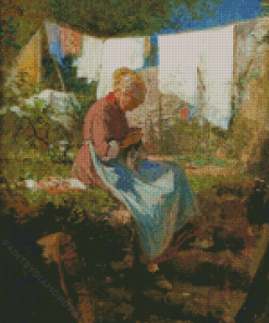 Cassatt Sewing Old Lady Diamond Painting