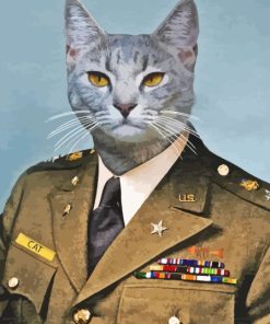 Cat Army Portrait diamond painting
