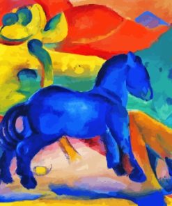 Little Blue Horse By Franz Marc Diamond Painting