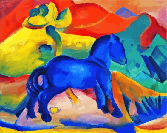 Little Blue Horse By Franz Marc Diamond Painting