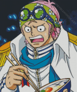 One Piece Koby Eating Ramen Diamond Painting
