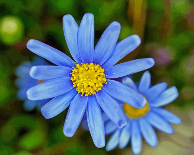 Pastel Blue Flower Diamond Painting