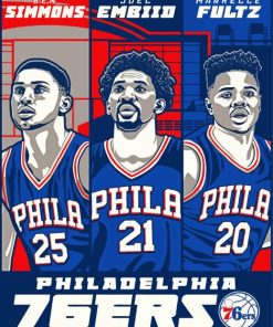 Philadelphia 76ers Basketball Players Poster Diamond Painting