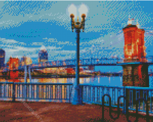 Roebling Bridge Covington City Diamond Painting