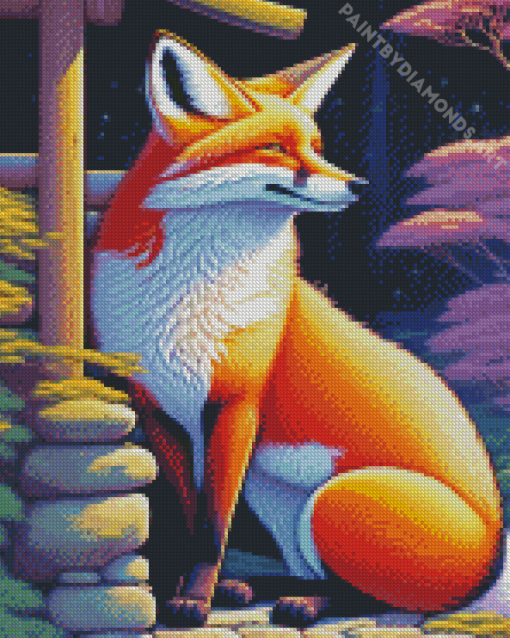 Aesthetic Red Fox Art Diamond Painting