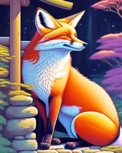 Aesthetic Red Fox Art Diamond Painting