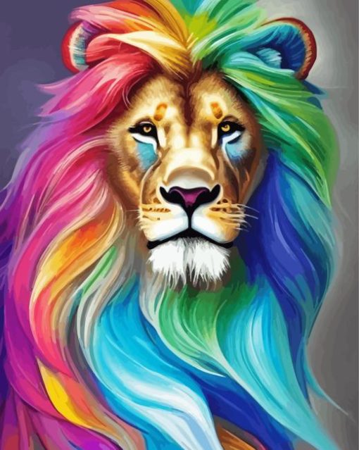 Colorful Lion Diamond Painting