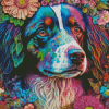 Aesthetic Floral Dog Diamond Painting