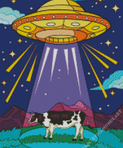 Alien Cow Diamond Painting