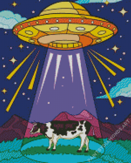 Alien Cow Diamond Painting