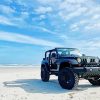 Black Jeep At The Beach Diamond Painting
