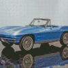 Blue 1963 Corvette Diamond Painting