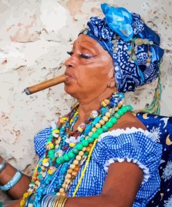 Old Cuban Woman Diamond Painting