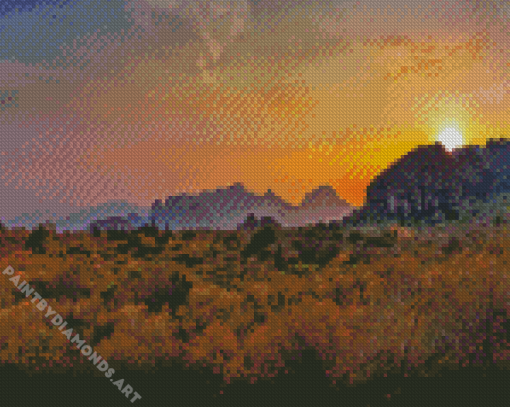 The Mountains Of Tepoztlan Mexico Landscape Diamond Painting