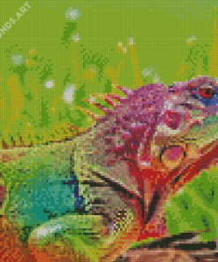 Colorful Iguana Reptile Diamond Painting